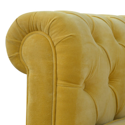 Mustard Velvet Chesterfield Sofa